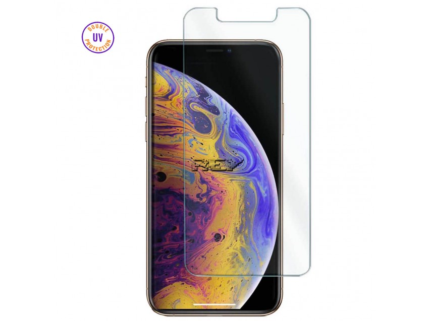 Protector Pantalla IPHONE XS Cristal Templado, Doble Protección UV