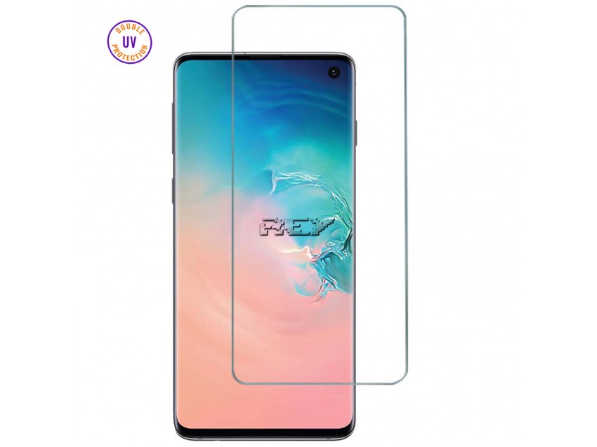 Protector Pantalla SAMSUNG GALAXY S10 Cristal Templado, Doble Protección UV