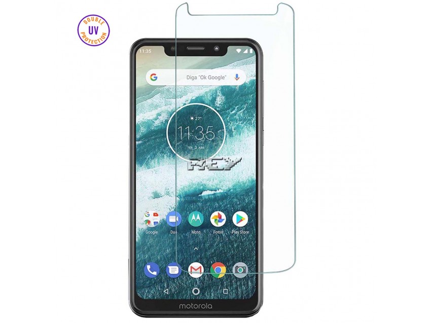Protector Pantalla MOTOROLA ONE Cristal Templado, Doble Protección UV