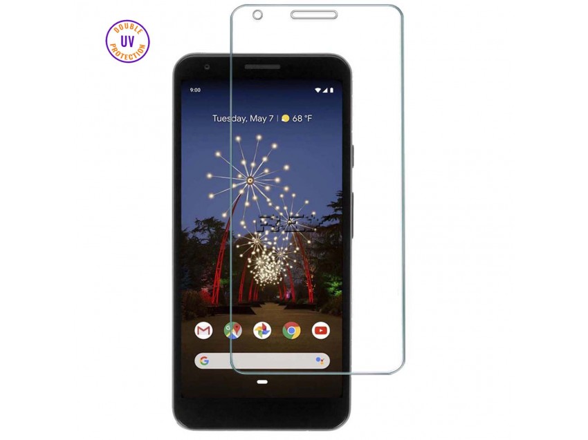 Protector Pantalla GOOGLE PIXEL 3a Cristal Templado, Doble Protección UV