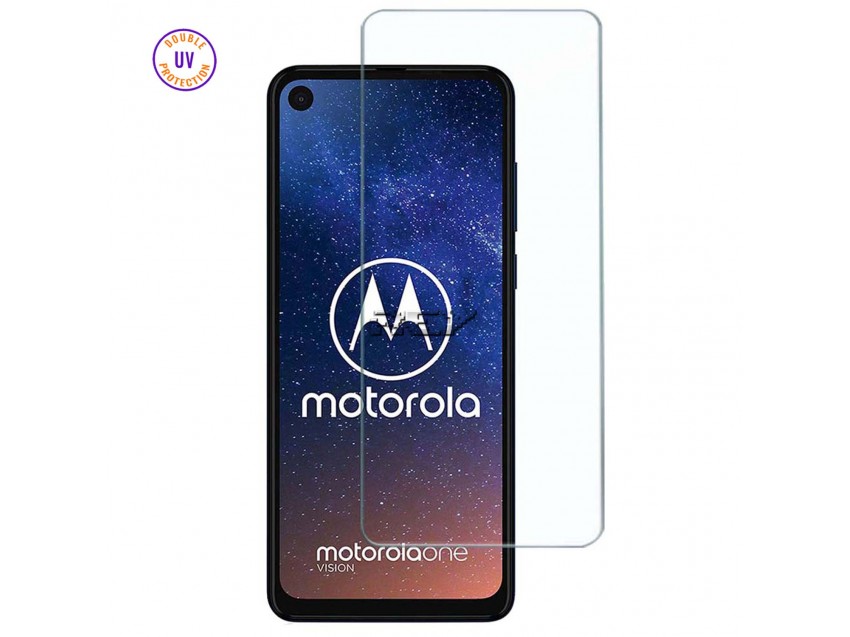 Protector Pantalla MOTOROLA ONE VISION Cristal Templado, Doble Protección UV