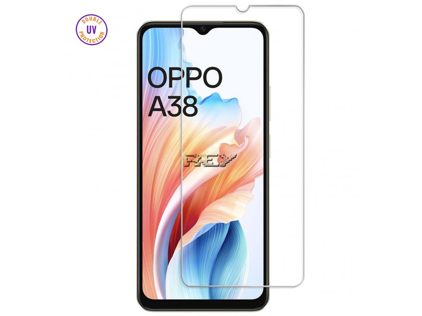 Protector Pantalla OPPO A38 4G Cristal Templado, Doble Protección UV