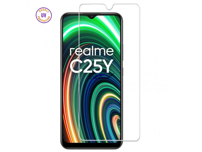 Protector Pantalla REALME C21Y Cristal Templado, Doble Protección UV