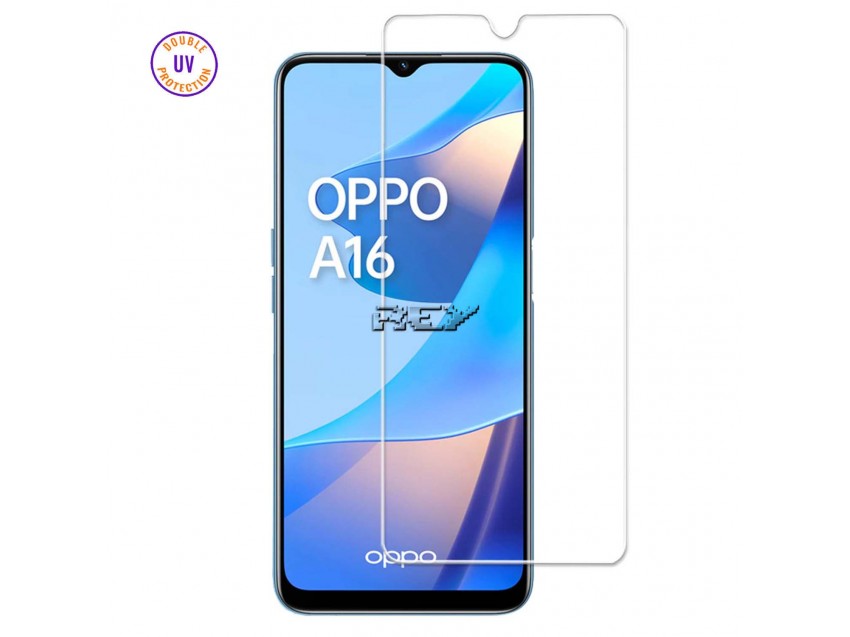 Protector Pantalla OPPO A16s Cristal Templado, Doble Protección UV