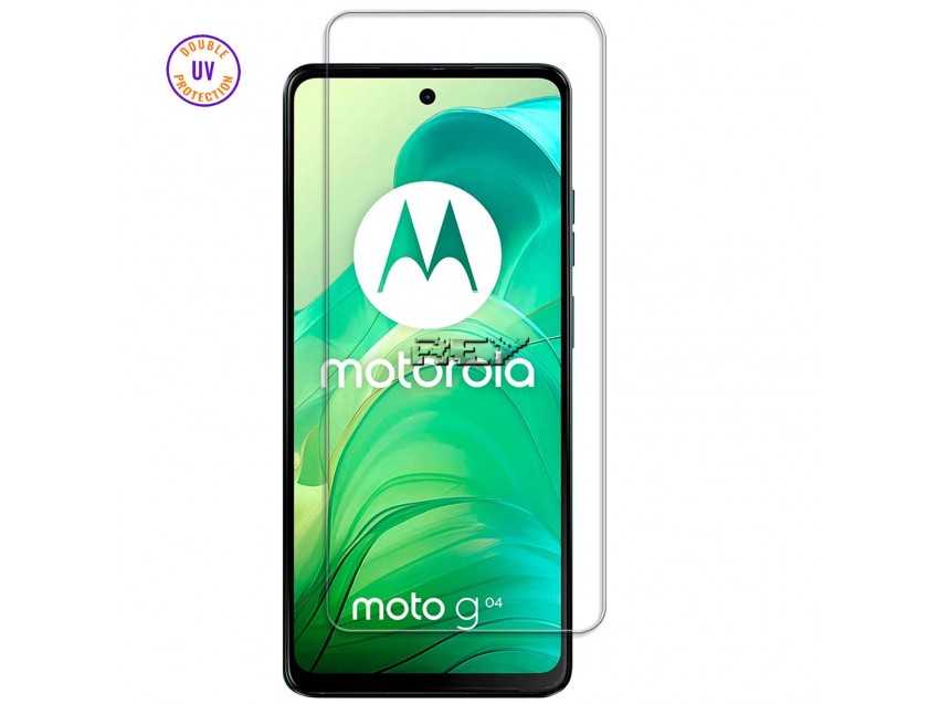 Protector Pantalla MOTOROLA MOTO G04 4G Cristal Templado, Doble Protección UV