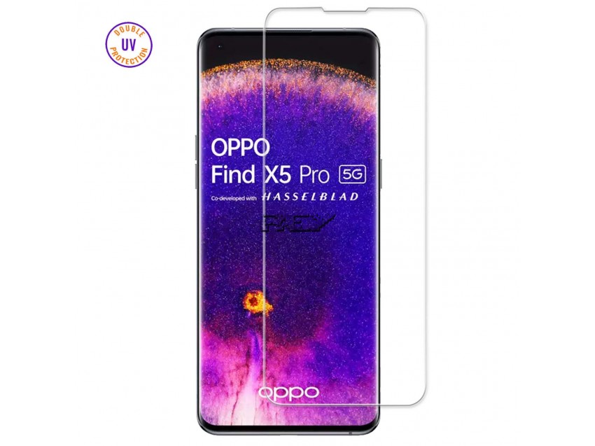 Protector Pantalla OPPO FIND X5 PRO Cristal Templado, Doble Protección UV