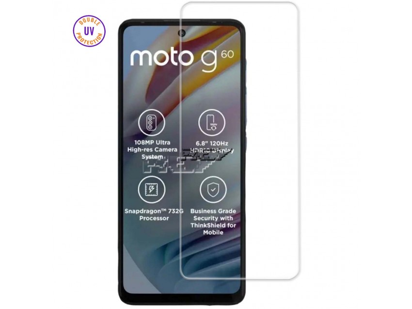 Protector Pantalla MOTOROLA MOTO G40 FUSION Cristal Templado, Doble Protección UV