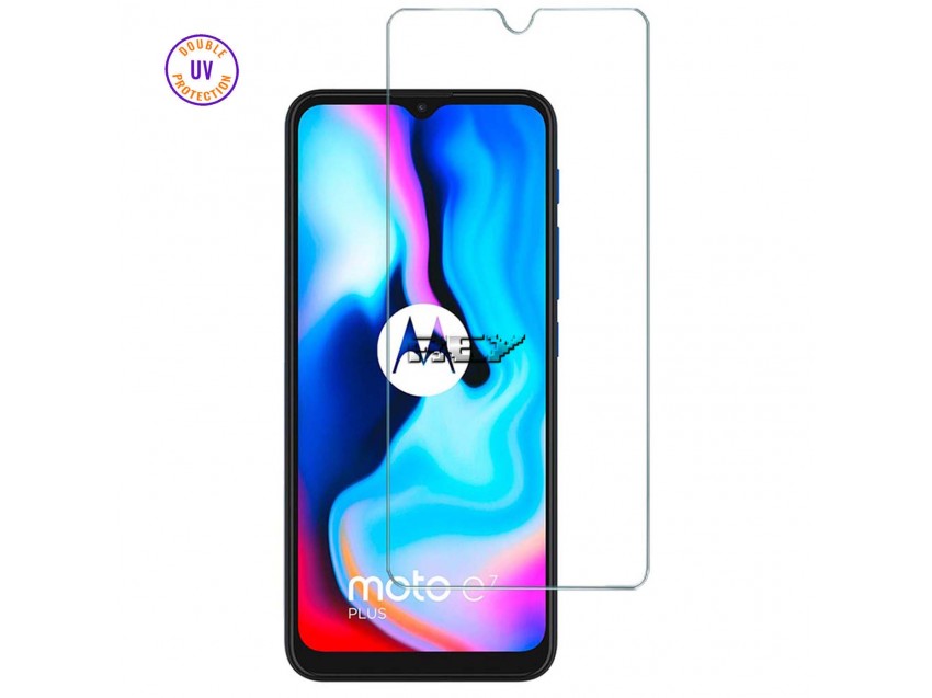 Protector Pantalla MOTOROLA MOTO E7 PLUS Cristal Templado, Doble Protección UV