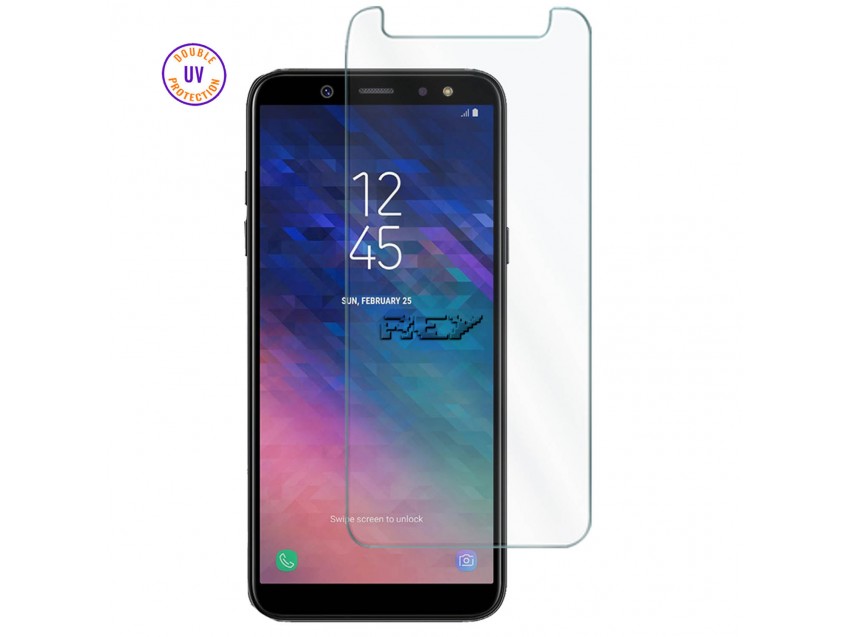 Protector Pantalla SAMSUNG GALAXY A6 2018 Cristal Templado, Doble Protección UV