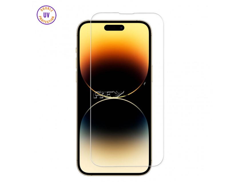 Protector Pantalla IPHONE 14 PRO MAX 6.7" Cristal Templado 9H+, Doble Protección UV