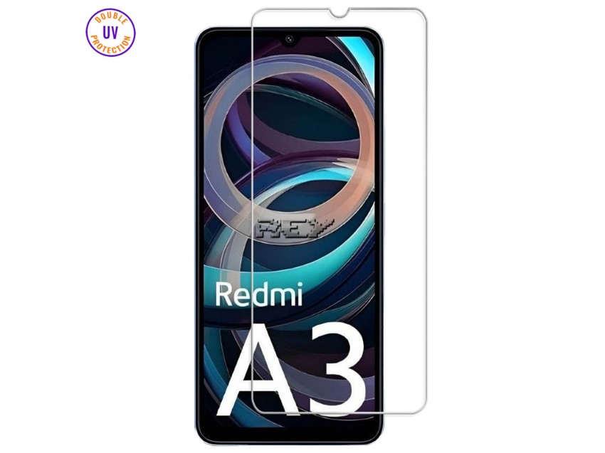Protector Pantalla XIAOMI REDMI A3 Cristal Templado, Doble Protección UV
