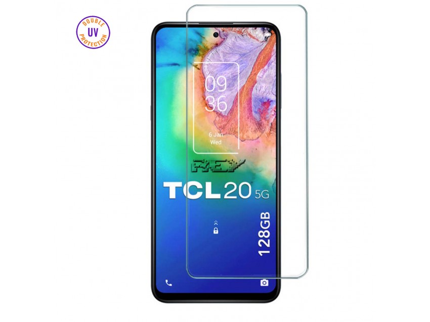 Protector Pantalla TCL 20 5G Cristal Templado, Doble Protección UV