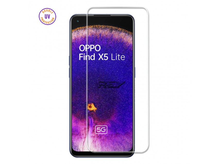 Protector Pantalla OPPO FIND X5 LITE Cristal Templado, Doble Protección UV