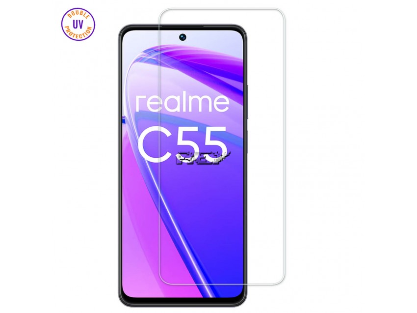 Protector Pantalla OPPO REALME C55 Cristal Templado, Doble Protección UV