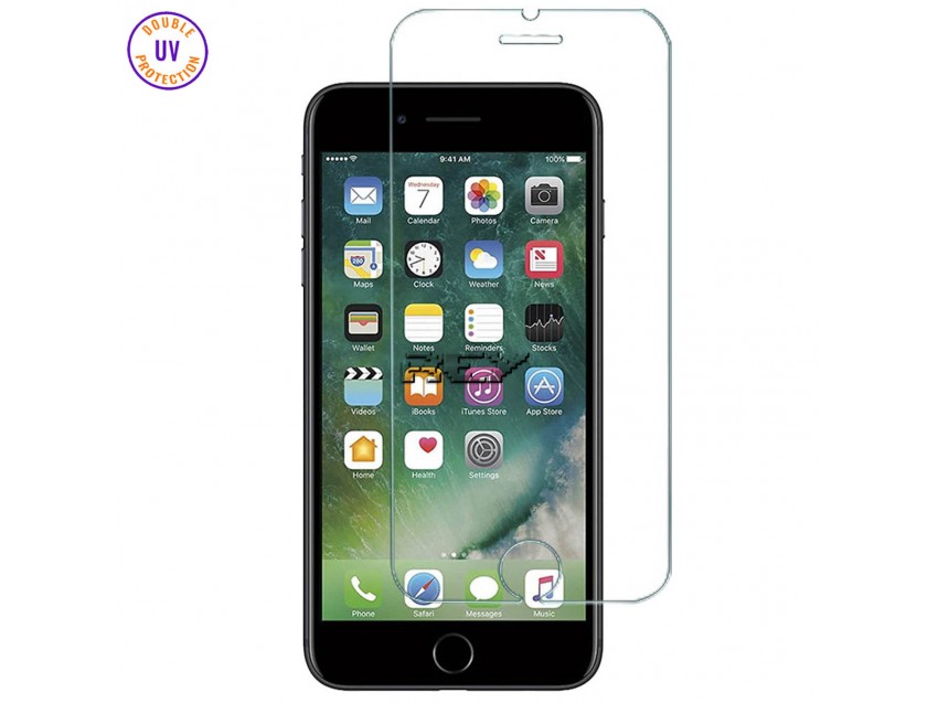 Protector Pantalla IPHONE 8 PLUS Cristal Templado, Doble Protección UV