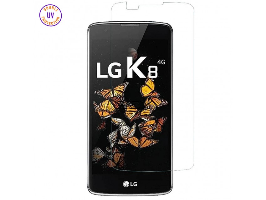 Protector Pantalla LG K8 Cristal Templado, Doble Protección UV
