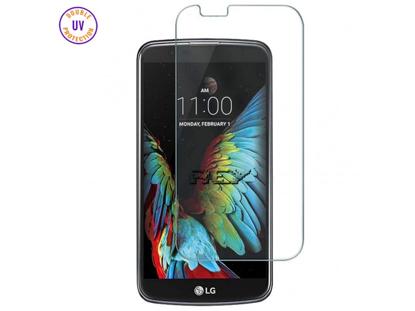Protector Pantalla LG K10 Cristal Templado, Doble Protección UV