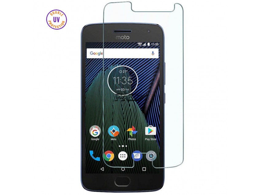 Protector Pantalla MOTOROLA MOTO G5 PLUS Cristal Templado, Doble Protección UV