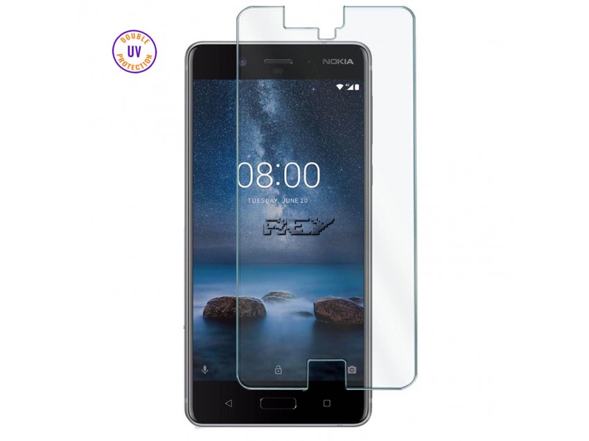 Protector Pantalla NOKIA 8 Cristal Templado, Doble Protección UV