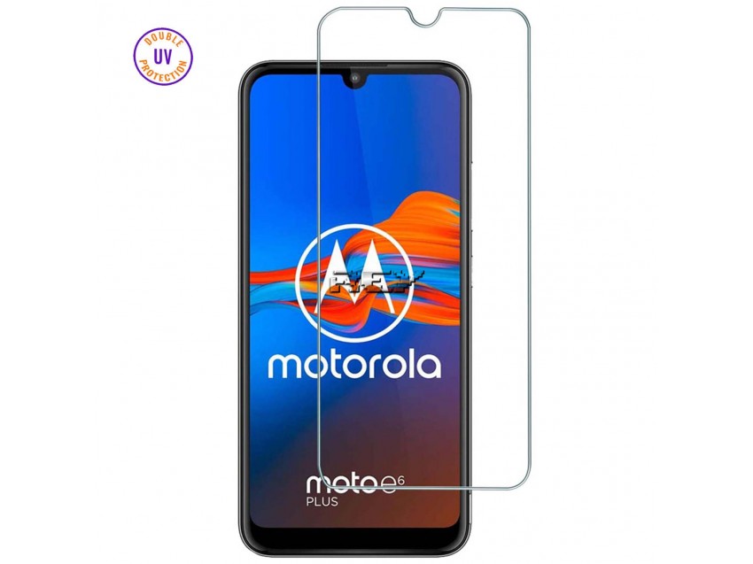 Protector Pantalla MOTO E6 PLUS Cristal Templado, Doble Protección UV