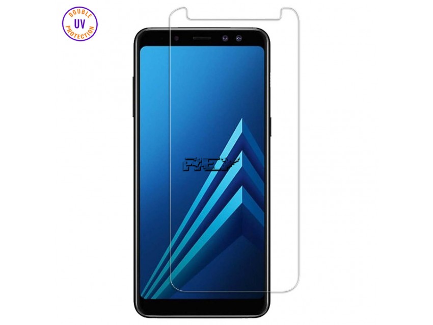Protector Pantalla SAMSUNG GALAXY A8 2018 Cristal Templado, Doble Protección UV