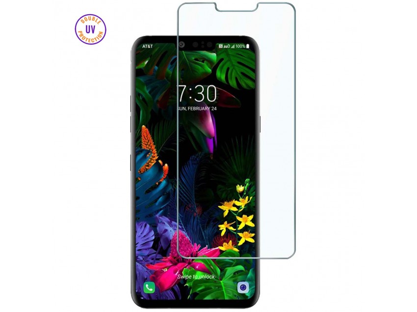 Protector Pantalla LG G8 THINQ Cristal Templado, Doble Protección UV