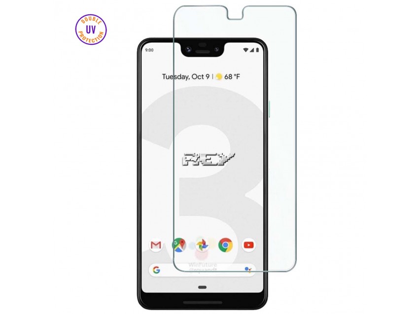 Protector Pantalla GOOGLE PIXEL 3 XL Cristal Templado, Doble Protección UV