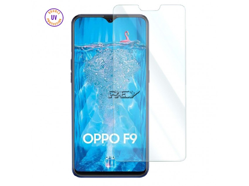 Protector Pantalla OPPO F9 Cristal Templado, Doble Protección UV