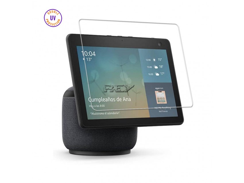 Protector Pantalla ECHO SHOW 10 3ª GEN Cristal Templado, Doble Protección UV