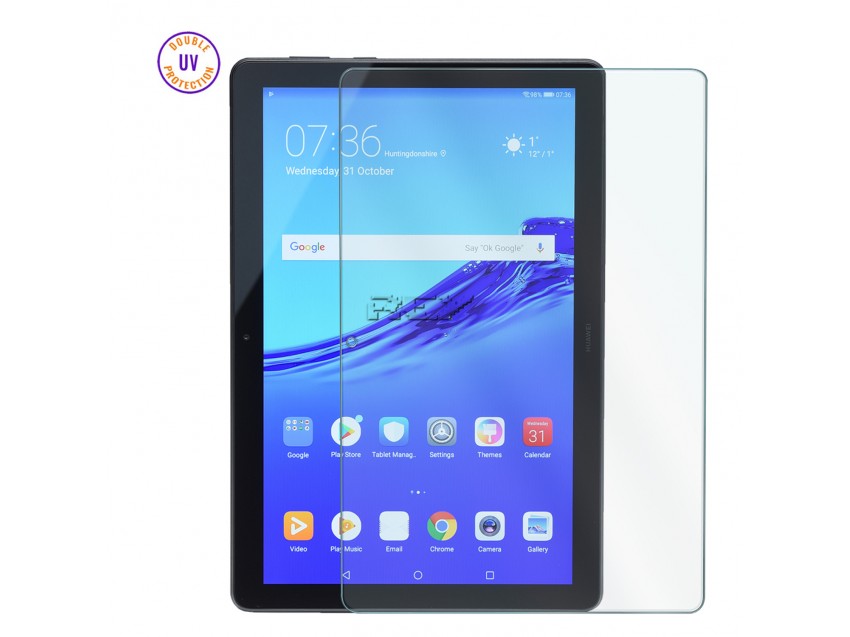 Protector Pantalla HUAWEI MEDIAPAD T5 10,1" Cristal Templado, Doble Protección UV