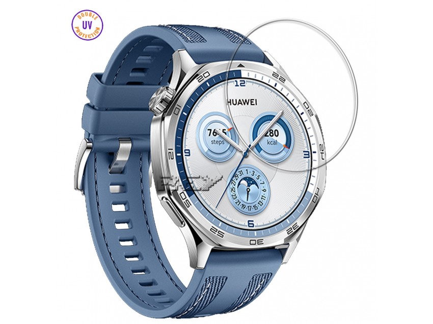 Protector HUAWEI WATCH GT 5 PRO 46MM Cristal Templado, Doble Protección UV