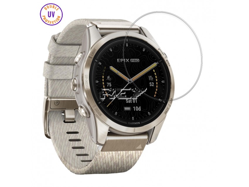 Protector GARMIN EPIX PRO 47mm GEN 2 Cristal Templado, Doble Protección UV
