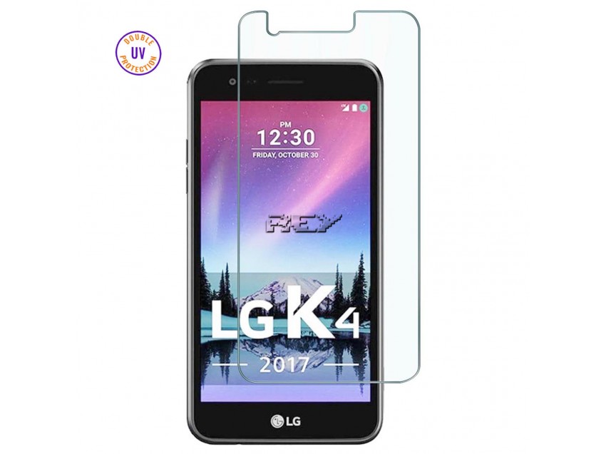 Protector Pantalla LG K4 2017 Cristal Templado, Doble Protección UV