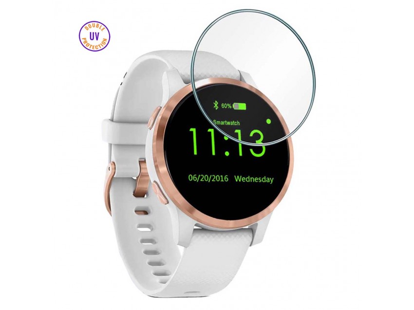 Protector GARMIN VIVOMOVE 3S 39mm Cristal Templado, Doble Protección UV