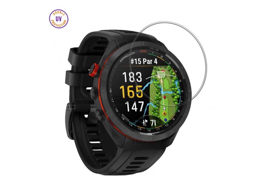 Protector GARMIN APPROACH S70 47mm Cristal Templado, Doble Protección UV