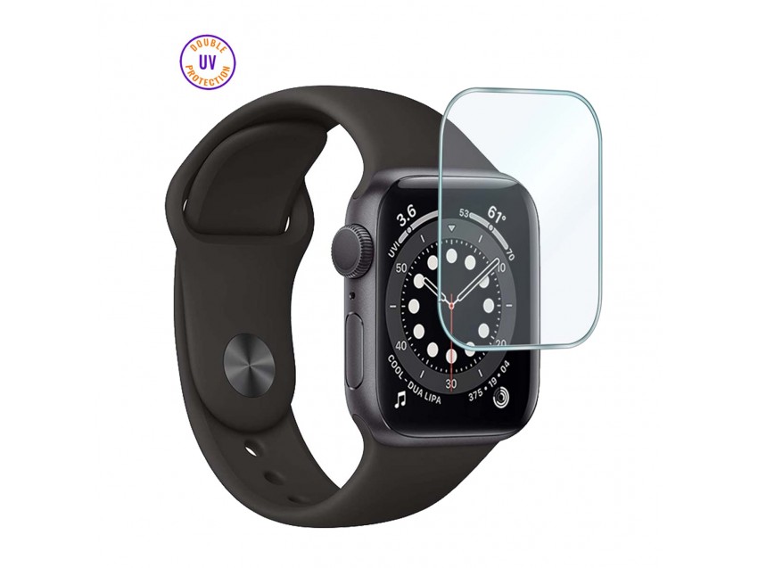 Protector APPLE WATCH SERIES 6 44mm Cristal Templado, Doble Protección UV