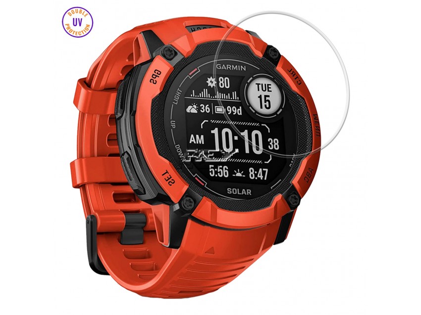 Protector GARMIN INSTINCT 2X SOLAR 50mm Cristal Templado, Doble Protección UV
