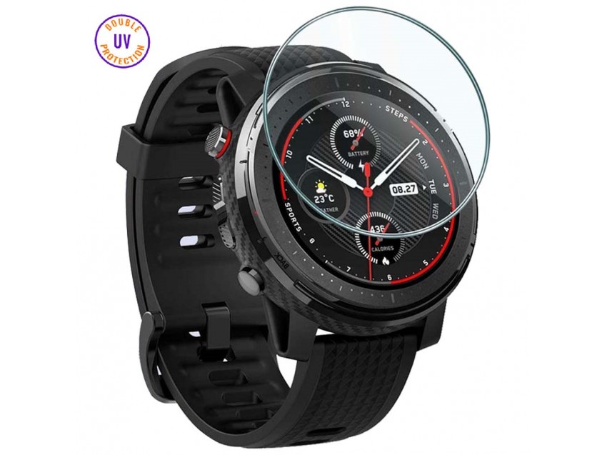 Protector XIAOMI AMAZFIT STRATOS 3 mm Cristal Templado, Doble Protección UV