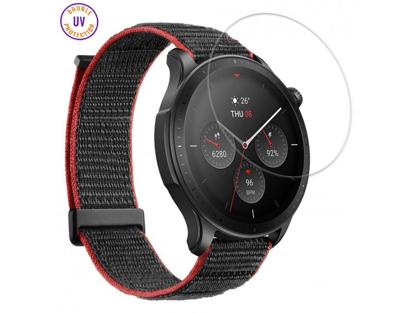 Protector XIAOMI AMAZFIT GTR 4 Cristal Templado, Doble Protección UV