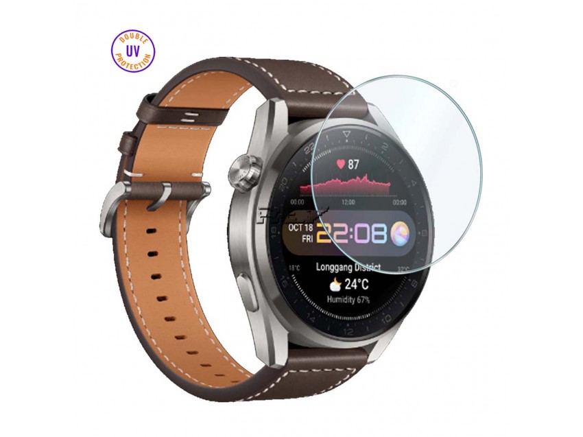 Protector HUAWEI WATCH GT3 46mm Cristal Templado, Doble Protección UV