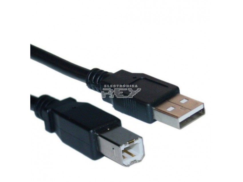 Cable USB Impresora, Escáner, Disco Duro, USB Tipo B 50 cm