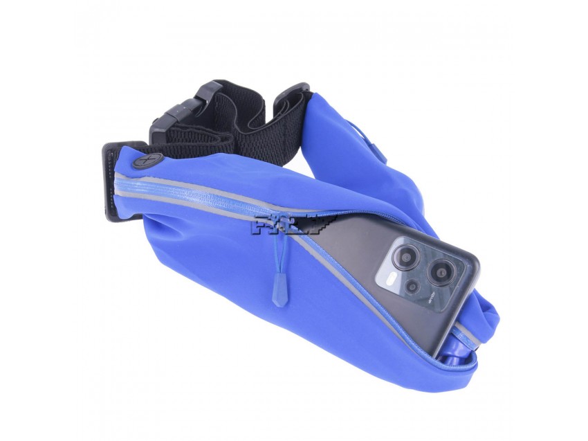 Riñonera Deportiva Doble Lila y Azul