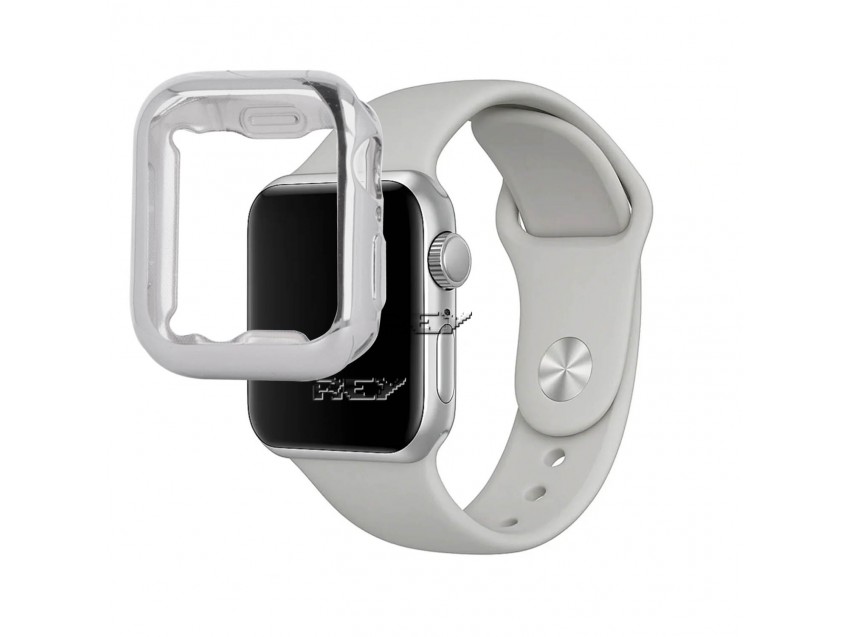 Funda APPLE WATCH SE 40 mm Silicona Color Plata