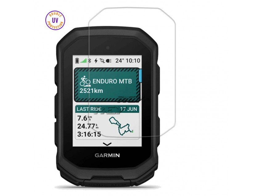 Protector Pantalla GARMIN EDGE MTB Cristal Templado, Doble Protección UV