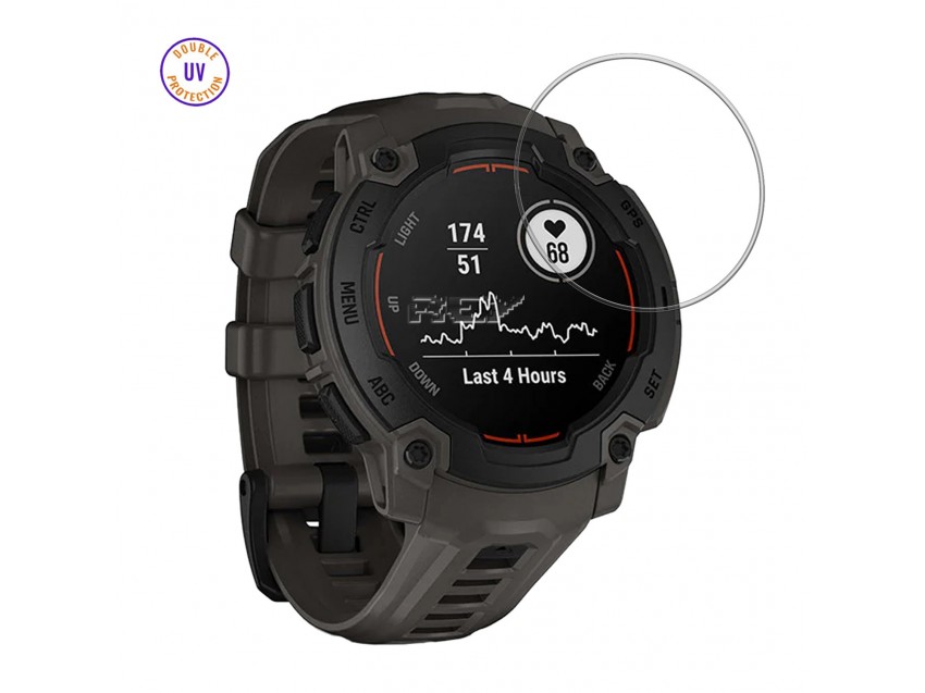 Protector GARMIN INSTINCT E 45MM Cristal Templado, Doble Protección UV