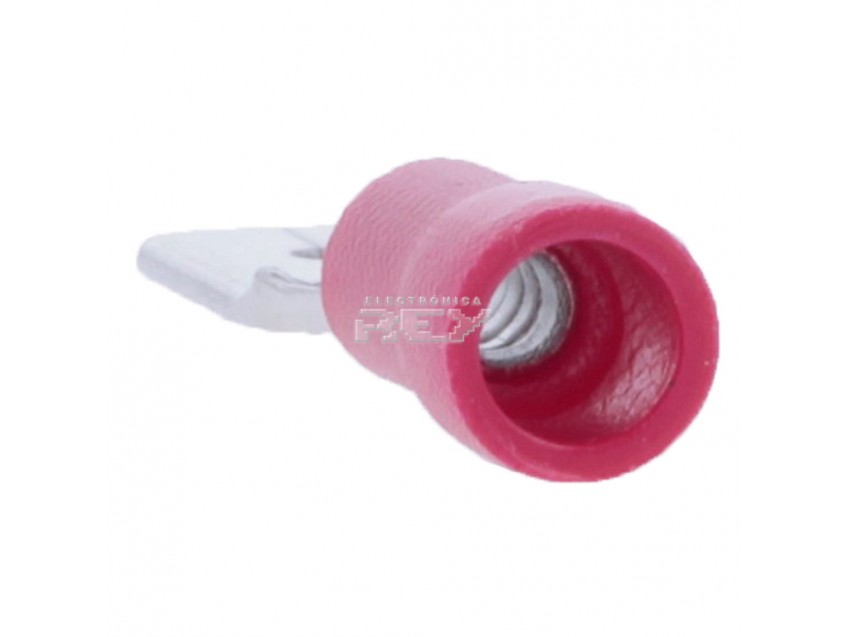 100x Terminales Faston Hembra (22-18) Aislante Color Rojo