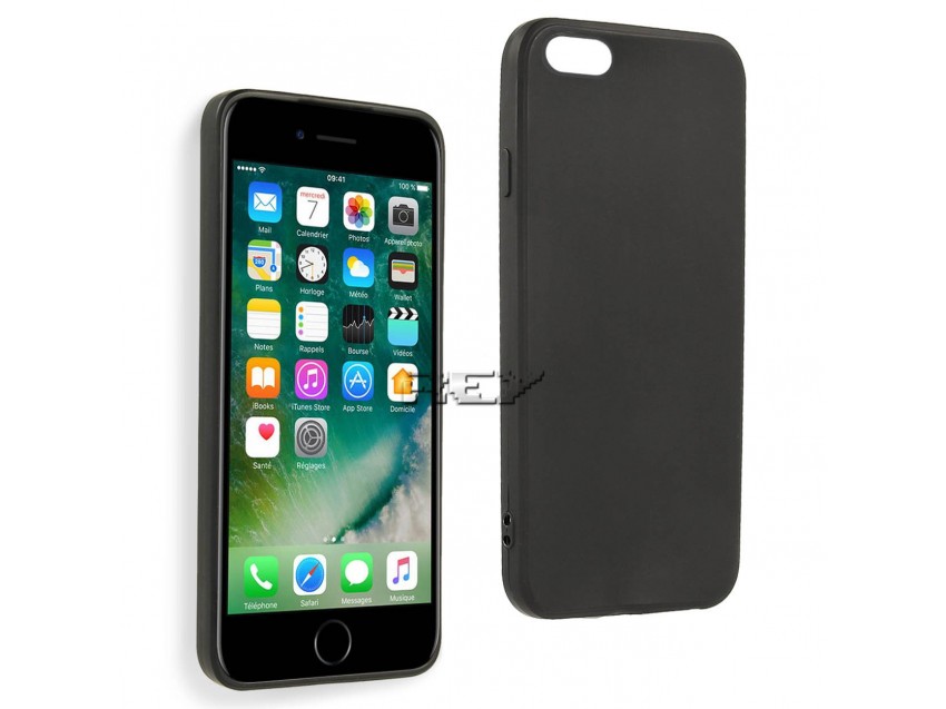 Funda Negra IPHONE 7 Silicona v.2