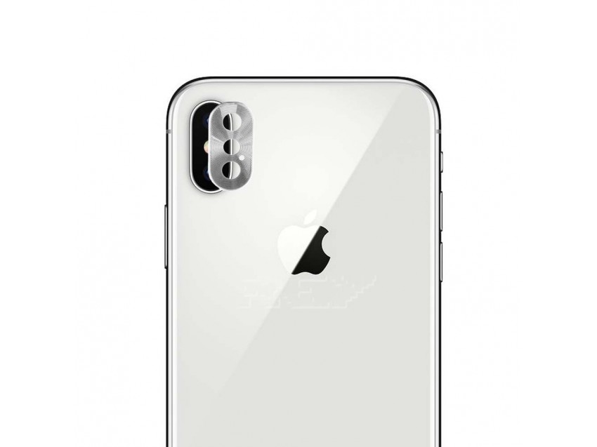 Protector Cámara IPHONE XS Cristal Templado 3D Plateado
