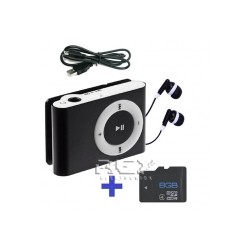 Reproductor Mp3 LCD NEGRO + USB + Auricular + Micro SD 8 Gb