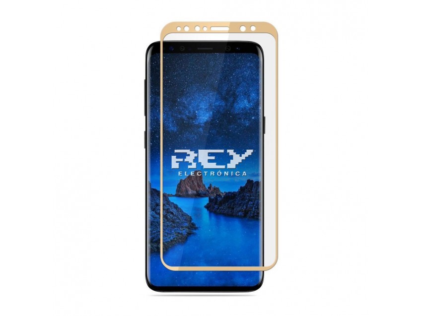 Protector Pantalla SAMSUNG GALAXY S9 Cristal Templado 3D Oro